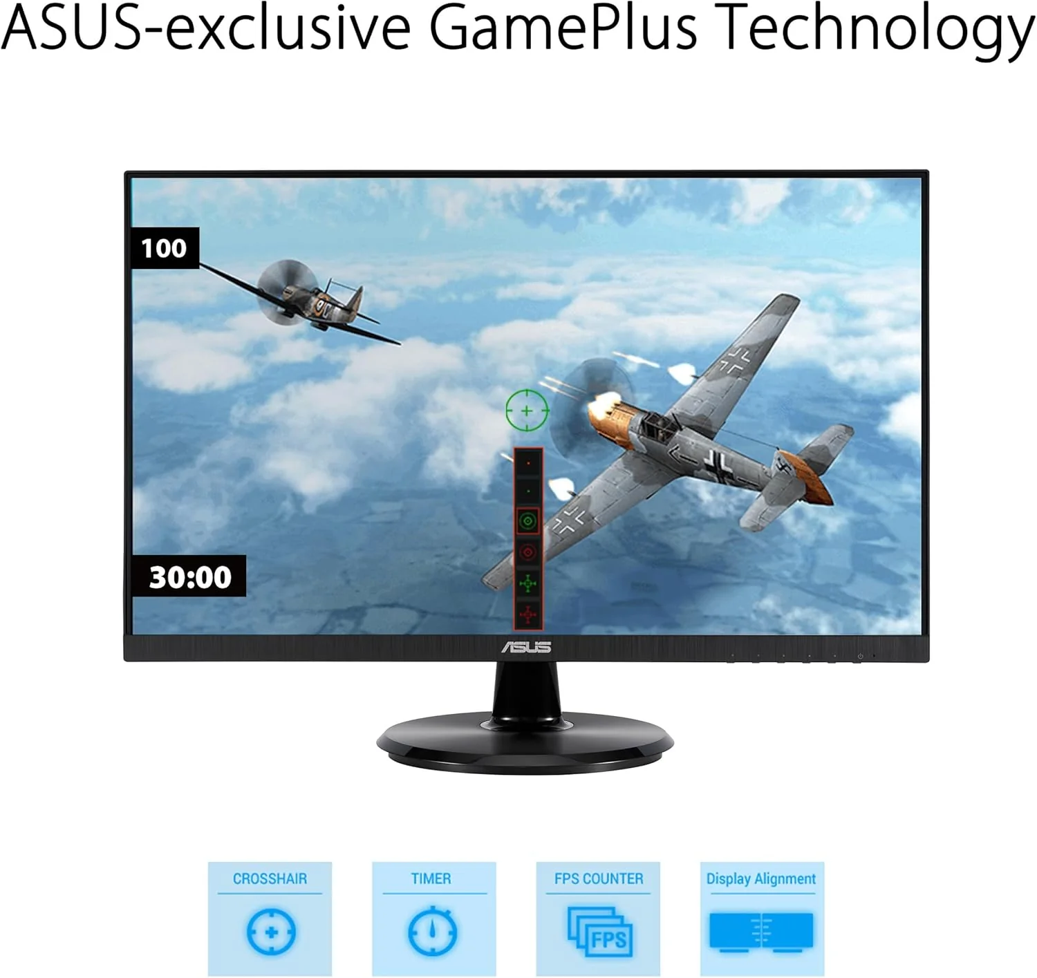ASUS 24” (23.8-inch viewable) 1080P Eye Care Monitor (VA24DQF) - IPS, Full HD, Frameless, 100Hz, 1ms, Adaptive-Sync, for Working and Gaming, Low Blue Light, Flicker Free, DisplayPort (Certified Refurbished) - Image 5