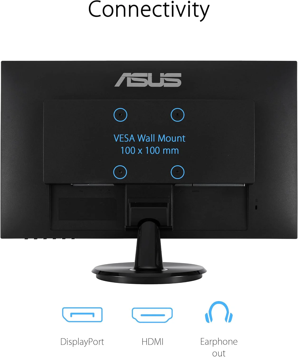 ASUS 27” 1080P Eye Care Monitor (VA27DQF) - IPS, Full HD, Frameless, 100Hz, 1ms, Adaptive-Sync, for Working and Gaming, Low Blue Light, Flicker Free, HDMI, DisplayPort (Certified Refurbished) - Image 6