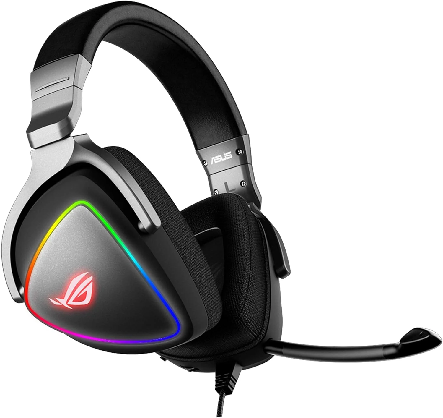 ASUS ROG Delta USB-C Gaming Headset for PC, Mac, Playstation 4, Teamspeak, and Discord with Hi-Res ESS Quad-DAC, Digital Microphone, and Aura Sync RGB Lighting (Certified Refurbished) - Image 6