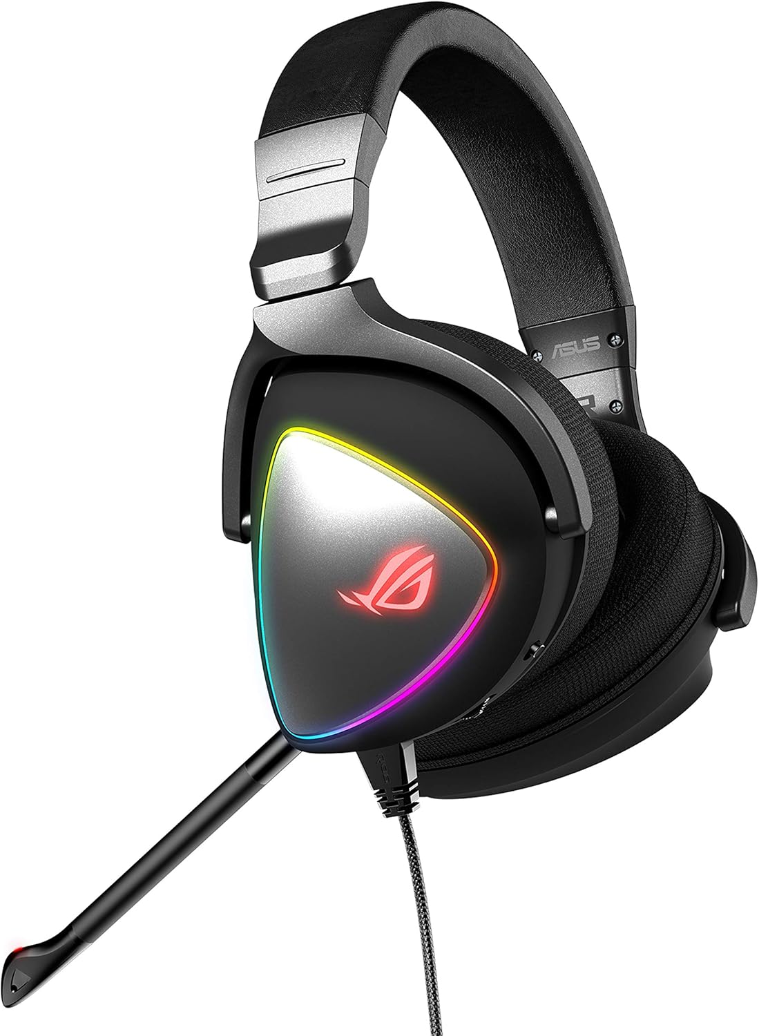 ASUS ROG Delta USB-C Gaming Headset for PC, Mac, Playstation 4, Teamspeak, and Discord with Hi-Res ESS Quad-DAC, Digital Microphone, and Aura Sync RGB Lighting (Certified Refurbished) - Image 8