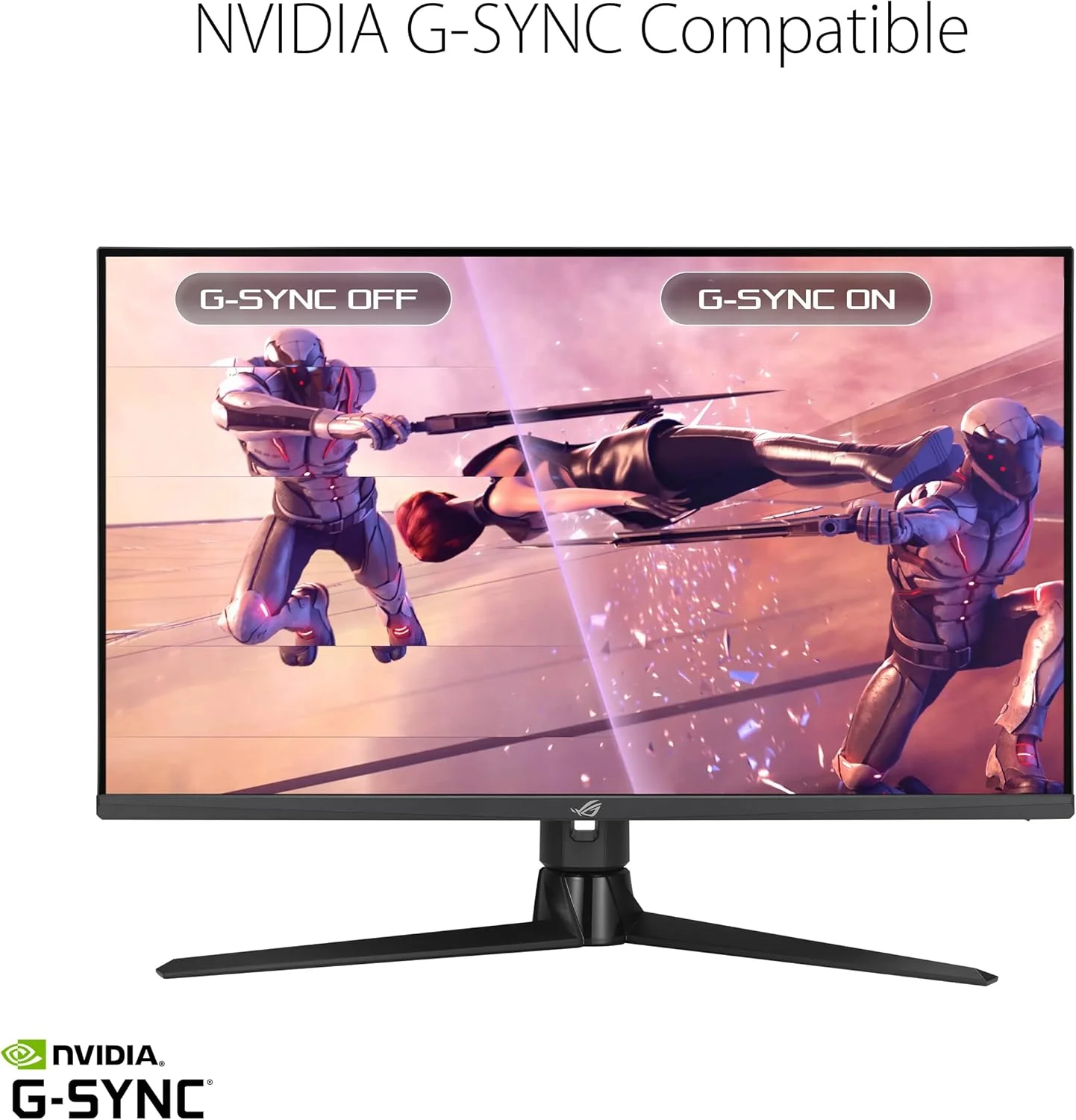 ASUS ROG Strix 32” HDMI 2.1 DSC Gaming Monitor (XG32UQ) - 4K UHD (3840 x 2160), Fast IPS, 160Hz, 1ms, G-SYNC compatible, FreeSync Premium Pro, DisplayPort, USB, HDMI, DisplayHDR600, Variable Overdrive (Certified Refurbished) - Image 4