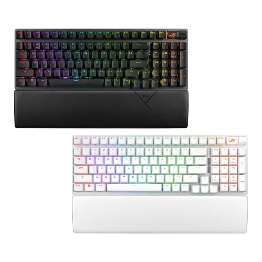 ASUS ROG Strix Scope II 96 Wireless Gaming Keyboard, Tri-Mode Connection, Dampening Foam & Switch-Dampening Pads, Hot-Swappable Pre-lubed ROG NX Snow Switches, PBT Keycaps, RGB-Black (Certified Refurbished)