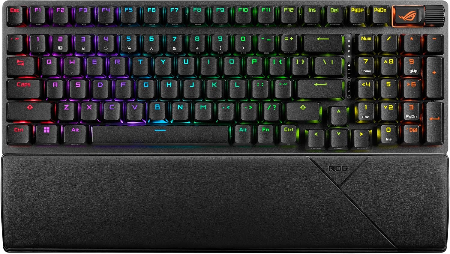 ASUS ROG Strix Scope II 96 Wireless Gaming Keyboard, Tri-Mode Connection, Dampening Foam & Switch-Dampening Pads, Hot-Swappable Pre-lubed ROG NX Snow Switches, PBT Keycaps, RGB-Black (Certified Refurbished) - Image 2