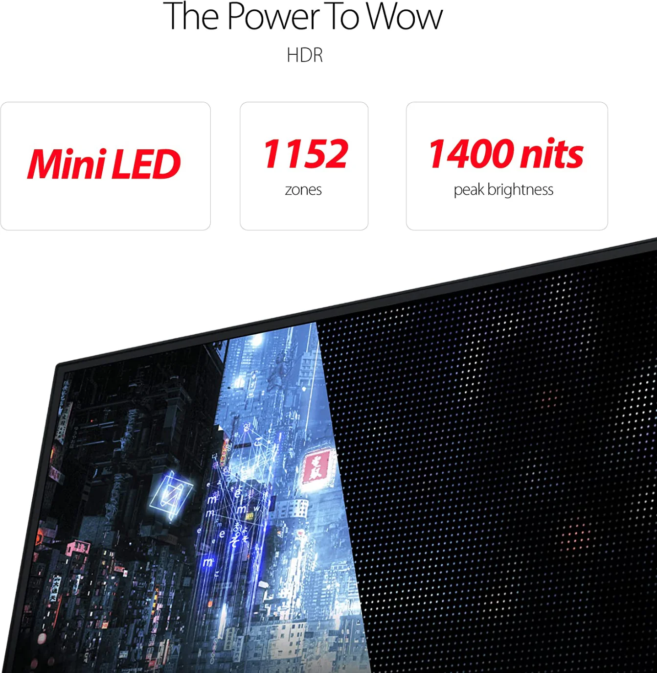 ASUS ROG Swift PG32UQX 32” 4K HDR 144Hz DSC Gaming Monitor - UHD (3840 x 2160), Mini-LED IPS, G-SYNC Ultimate (Certified Refurbished) - Image 3