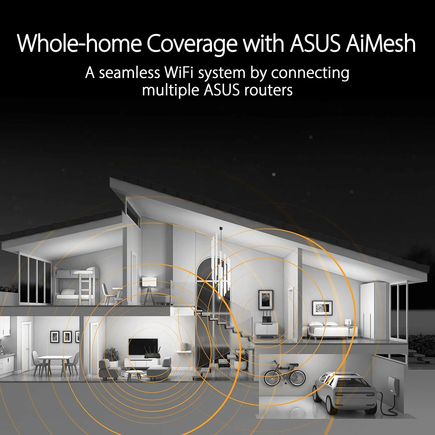 ASUS TUF Gaming WiFi 6 Router (TUF-AX4200) - Dedicated Gaming Port, Dual 2.5G Port, 3 Steps Port Forwarding, Extendable Router with AiMesh Technology, AiProtection Pro, VPN, Instant Guard (Certified Refurbished) - Image 3