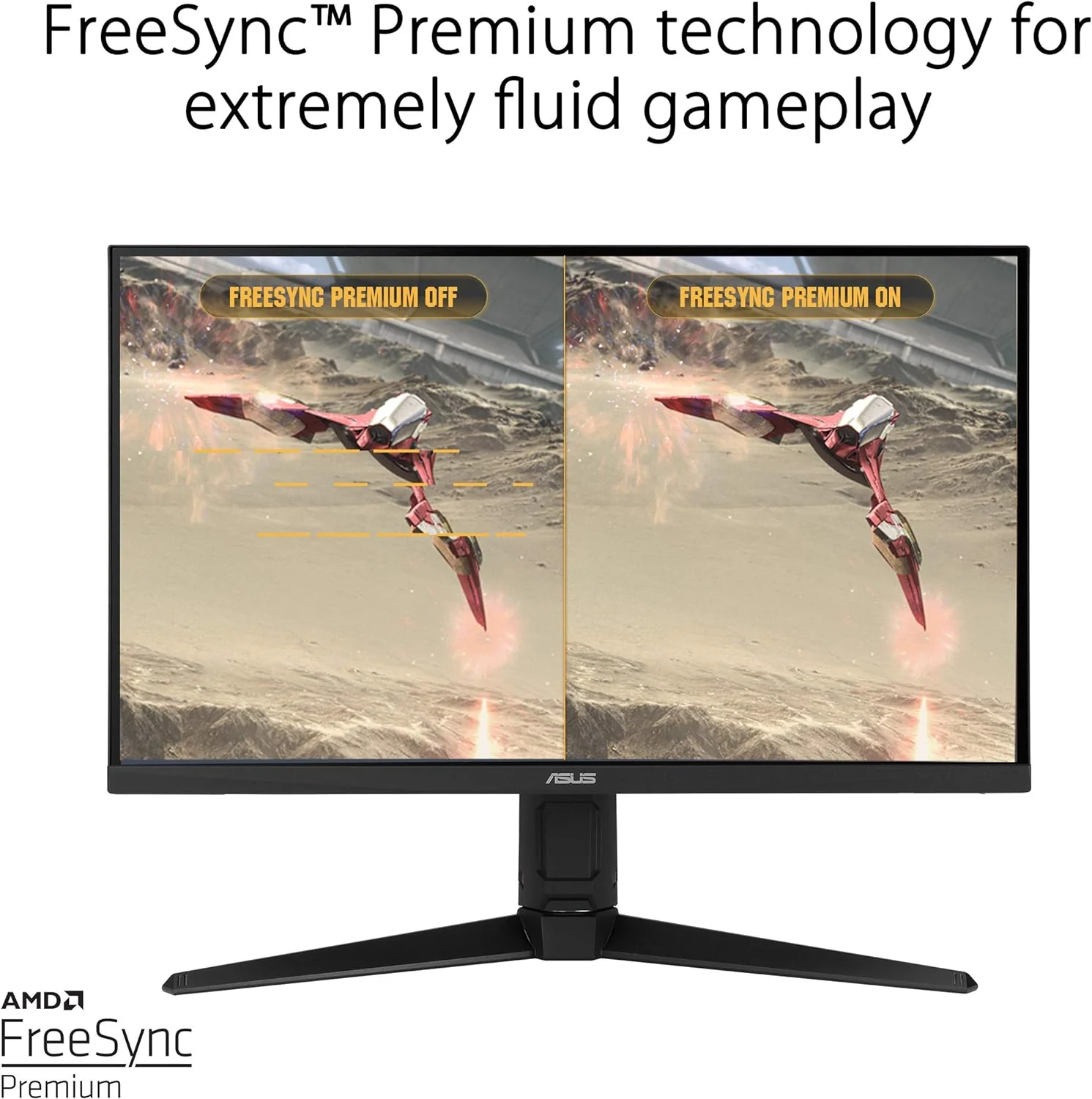 ASUS TUF Gaming VG279QL1A 27” HDR Gaming Monitor, 1080P Full HD, 165Hz (Supports 144Hz), IPS, 1ms, FreeSync Premium, DisplayHDR 400, Extreme Low Motion Blur, Eye Care, HDMI DisplayPort(Certified Refurbished) - Image 3
