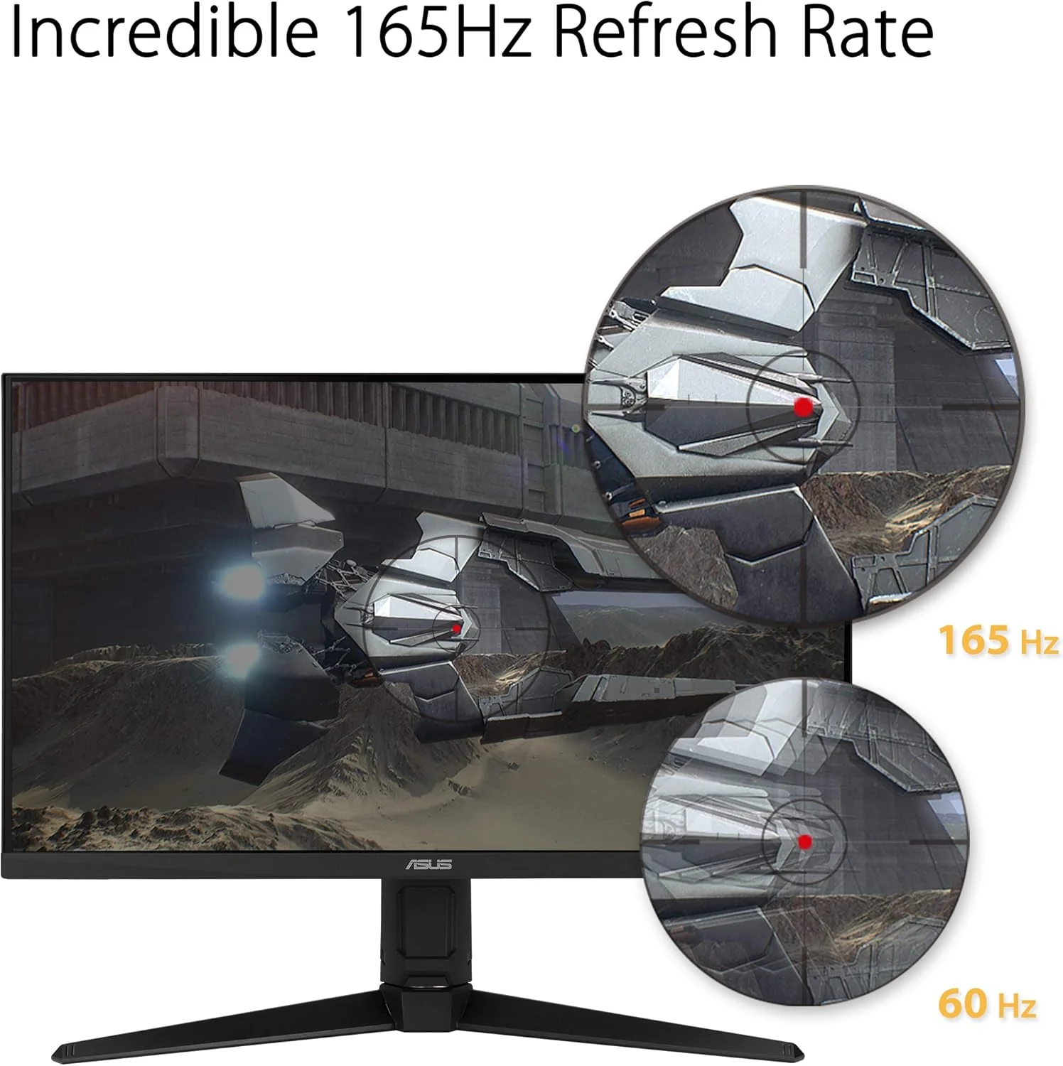 ASUS TUF Gaming VG279QL1A 27” HDR Gaming Monitor, 1080P Full HD, 165Hz (Supports 144Hz), IPS, 1ms, FreeSync Premium, DisplayHDR 400, Extreme Low Motion Blur, Eye Care, HDMI DisplayPort(Certified Refurbished) - Image 4