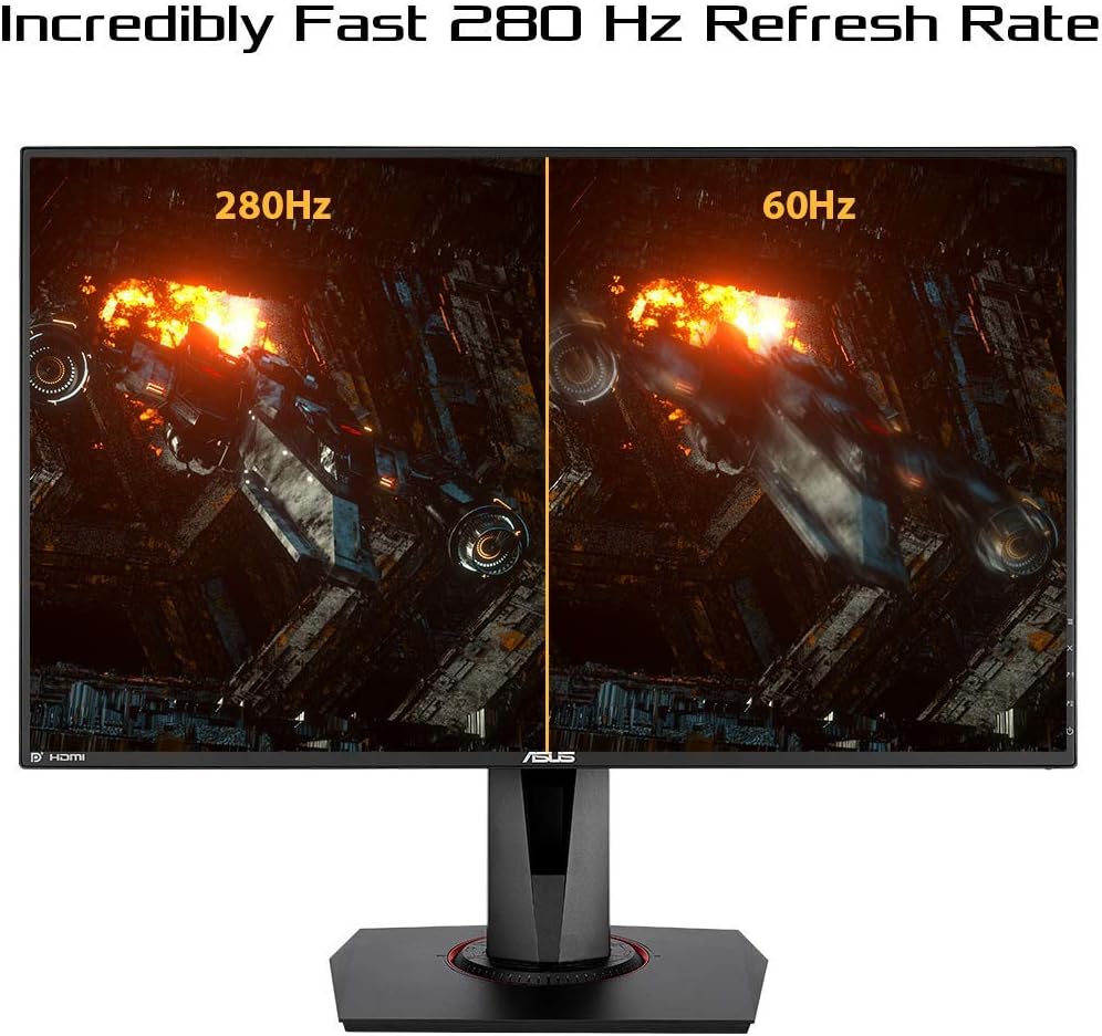 Asus TUF Gaming 27-inch VG279QM Monitor | 280Hz | Fast, G-SYNC, ELMB-SYNC, DisplayHDR400, Shadow Boost (Certified Refurbished) - Image 2