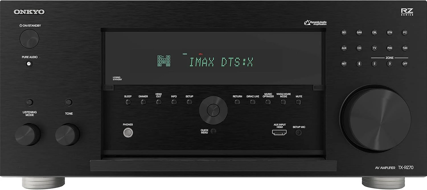 Onkyo TX-RZ70 11.2-Channel AV Receiver - 140 Watts Per Channel, Dirac Live Out of Box, Works with Sonos Certified, THX Certified and More (Certified Refurbished) - Image 2