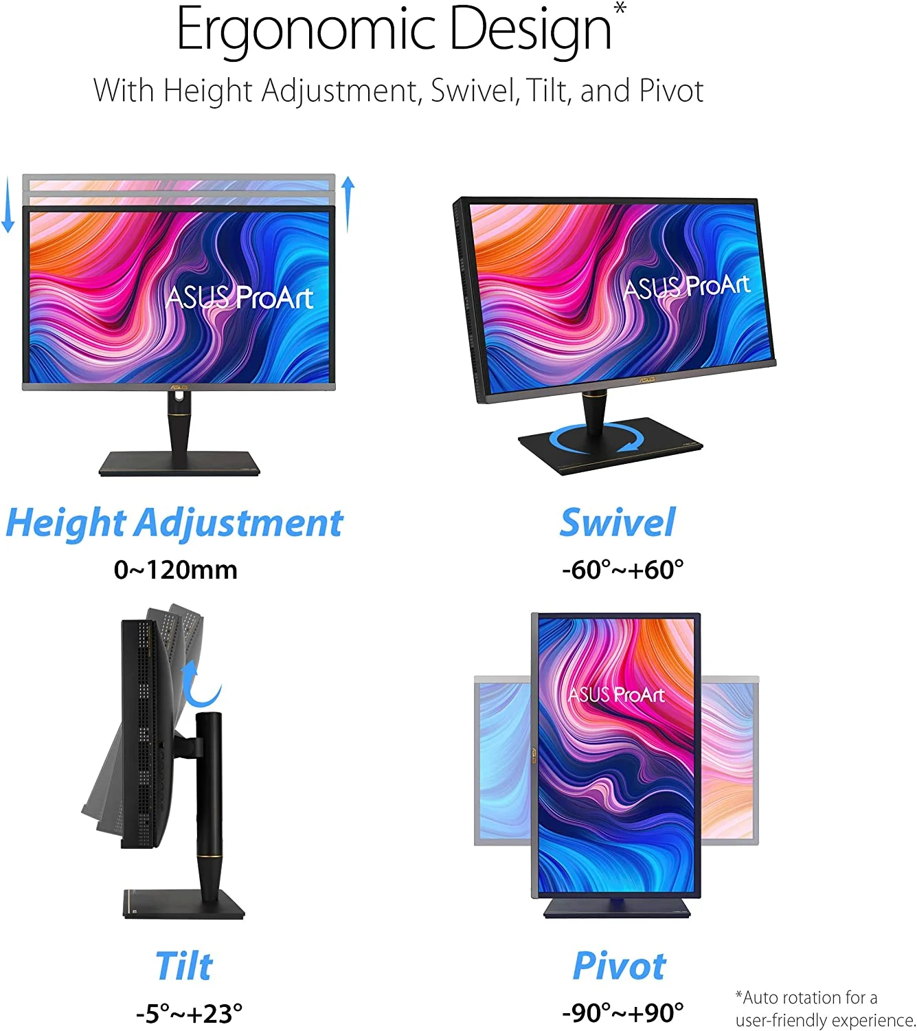 ASUS ProArt Display PA27UCX-K 4K HDR IPS Mini LED Professional Monitor - 27O, 1000 nits, Off-Axis Contrast Optimization,HDR-10, Dolby Vision, USB-C,Calman Ready, ColourSpace Integration (Certified Refurbished) - Image 6