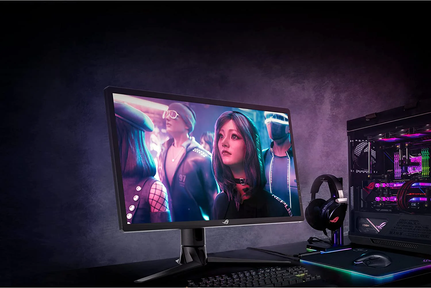 Asus ROG Strix XG27UQR DSC Gaming Monitor- 27-inch, 4K (3840 x 2160), 144 Hz, DSC, DisplayHDR™ 400, DCI-P3 90%, Adaptive Sync (Certified Refurbished) - Image 7